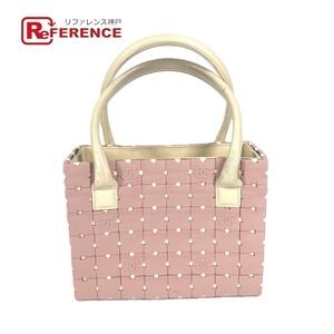 Chanel Puzzle Bag Tote Handbag Leather Pink